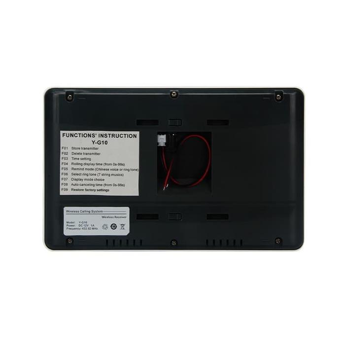LED DISPLAY MONITOR RESTAURANT CAFE NURSE CALLER WIRELESS RECEIVER 3-DIGIT MEEYI Y-G10