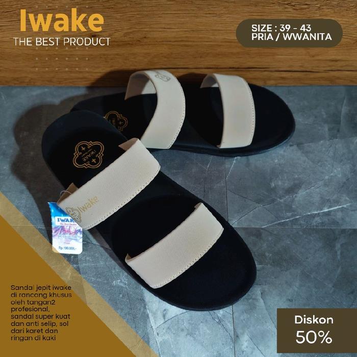 Sandal Selop Ban Dua Bahan Super Halus / Sendal Pria dan Wanita Anti Selip Sol Karet Tidak Licin Nya