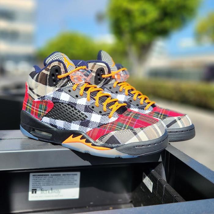 BNIB SNEAKERS AIR JORDAN 5 SE PLAID PRE SCHOOL PS - US 1Y & 2Y - FD4812 008