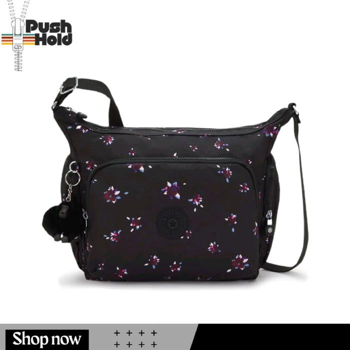 Kipling Crossbody Bag GABB Tas Selempang Wanita Original dengan Motif Bunga Elegan - Night Flower