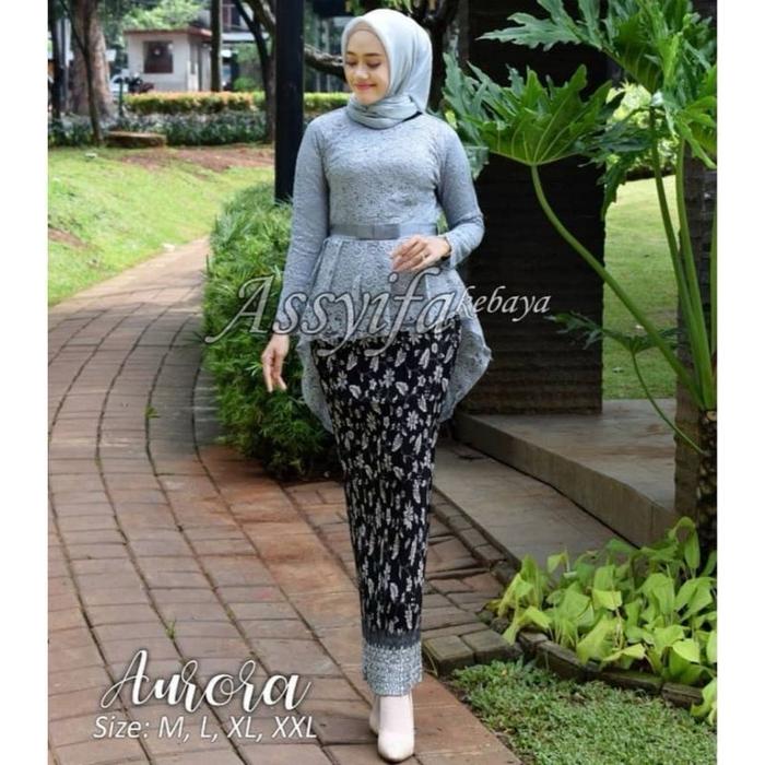 SETELAN KEBAYA WISUDA MODERN / KEBAYA BROKAT AURORA / KEBAYA REMAJA / KEBAYA PESTA / BAJU KEBAYA WAN