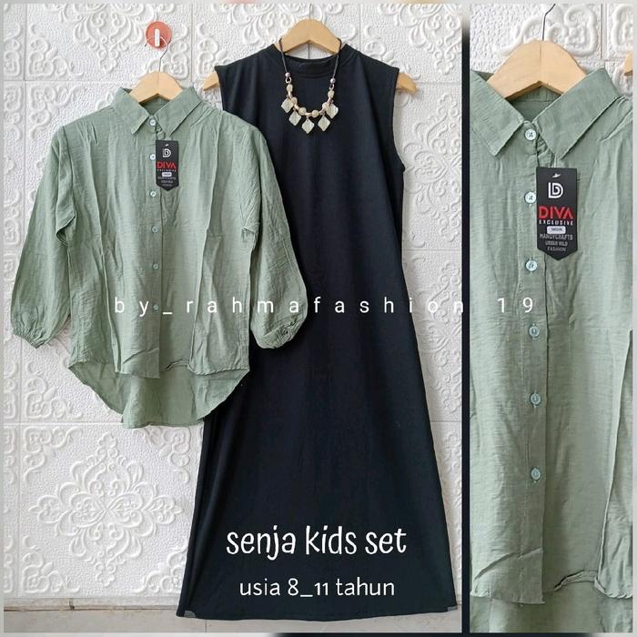 Setelan blous anak tanggung usia 8-11tahun Fashion