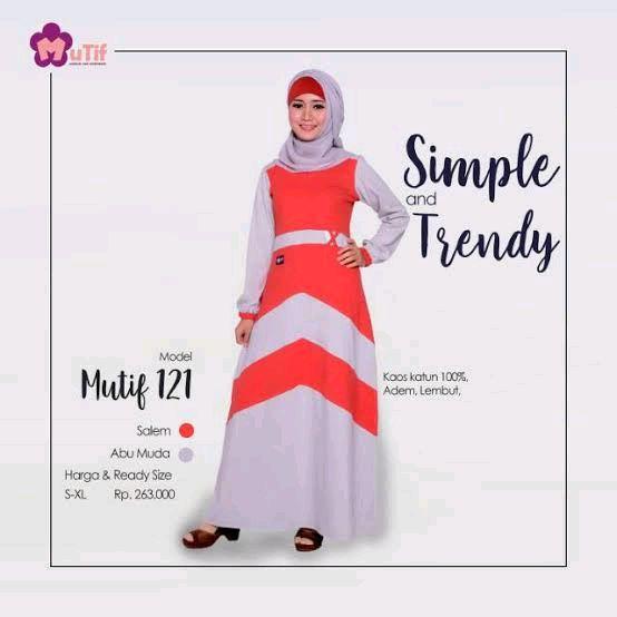 DISKON 50% Gamis Mutif M121 di Gamis Bahan Kaos Gamis Wanita Dewasa Simple