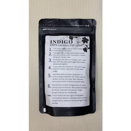 Indigo Powder 100 Gr Pewarna Rambut Alami Blue Black