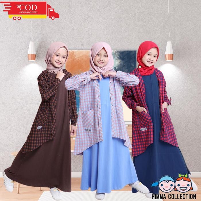 Setelan Baju Muslim Anak Perempuan Model Terkini Misora Set Outer