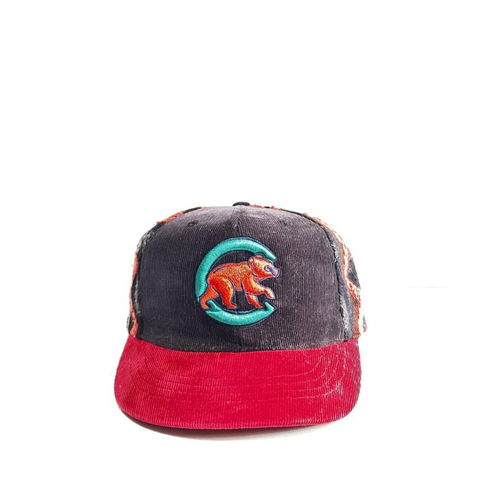 Topi cubs MLB corduroy visor pendek edition hat