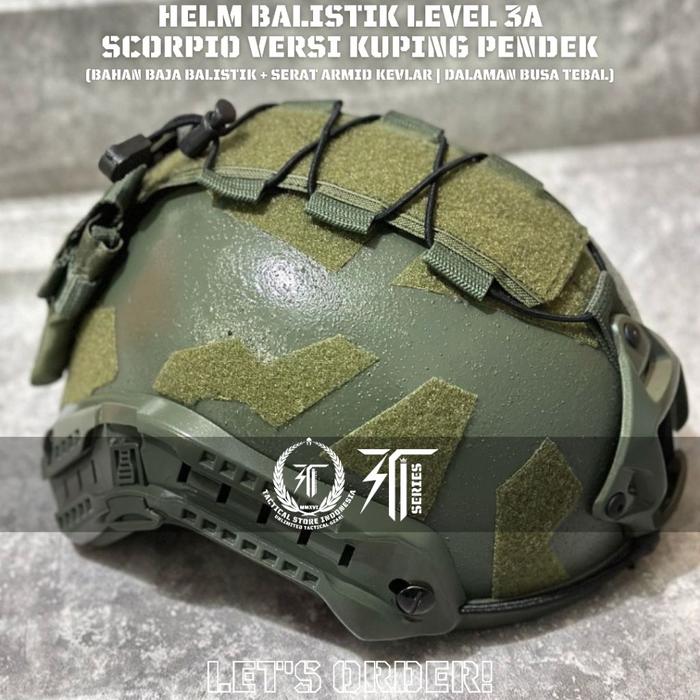 Tactical Store Indonesia ® 100% ORIGINAL - HELM BALISTIK LEVEL 3A MODE SCORPIO TALI PUTAR / FASTTRAC