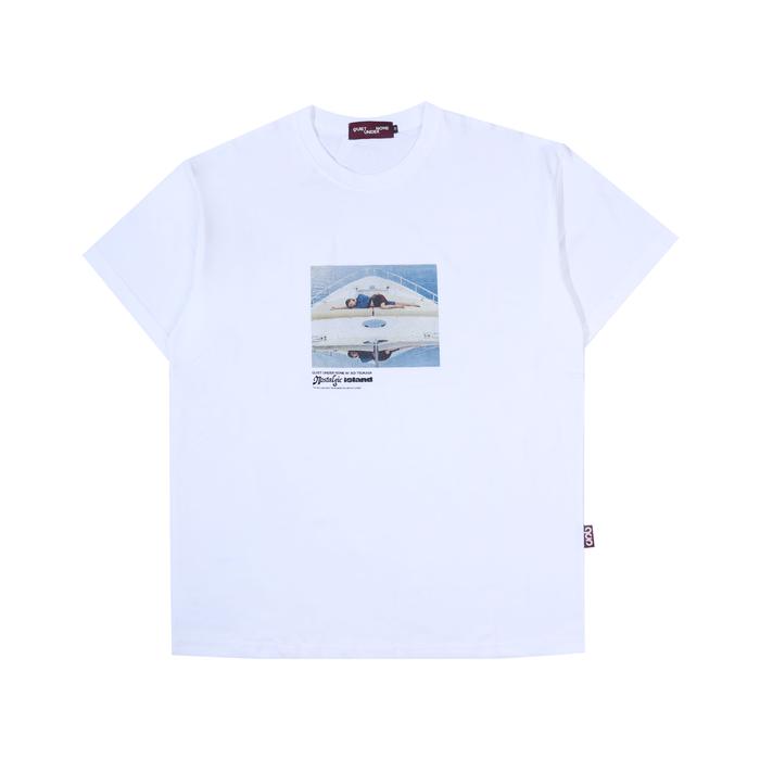 QUIET UNDER NONE X TSUKASA NOSTALGIC TEES WHITE