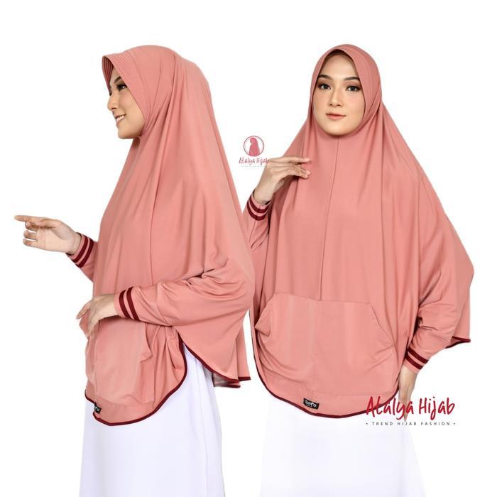 Jilbab Bergo Khimar Lengan Aisyah Khimar Serbaguna Jersy Jilbab baju Khimar Cardigan
