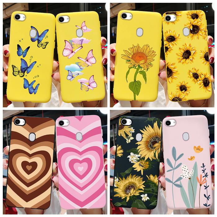 For OPPO F3 F5 F7 F9 Case Daisy Sunflower Soft Silicone Back Cover
