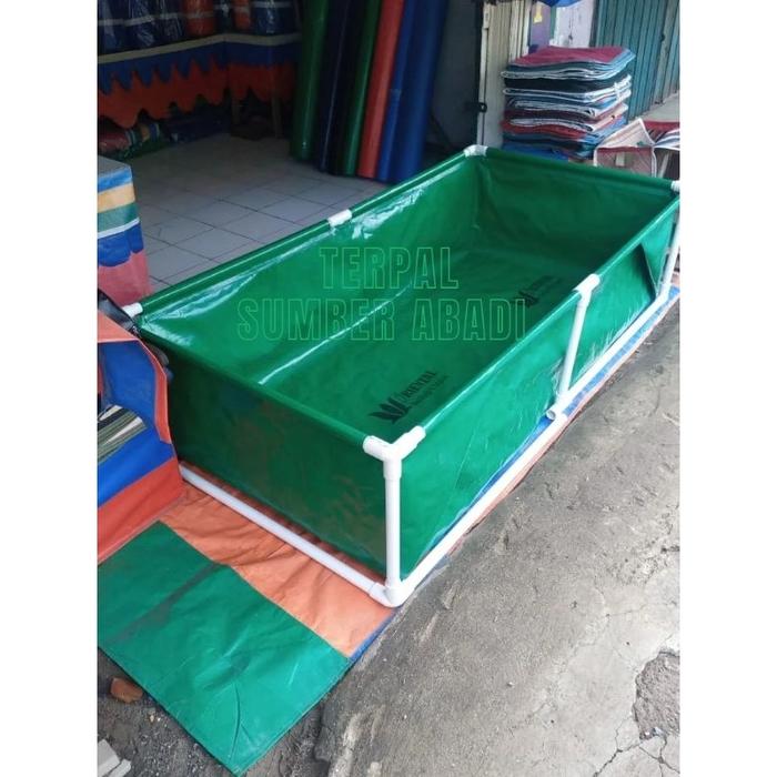 terpal kolam ikan 200x100x50 A12 korea terpal kolam lele warna hijau super tebal dan awet