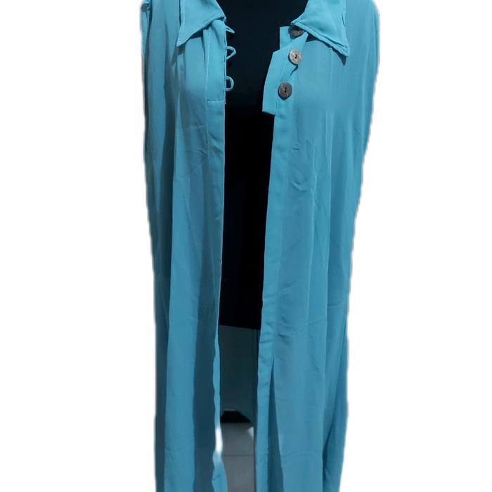 outer warna polos bahan sifon ceruty kancing hidup #outersifonceruty#lilac#toska#outerkekinian#outer