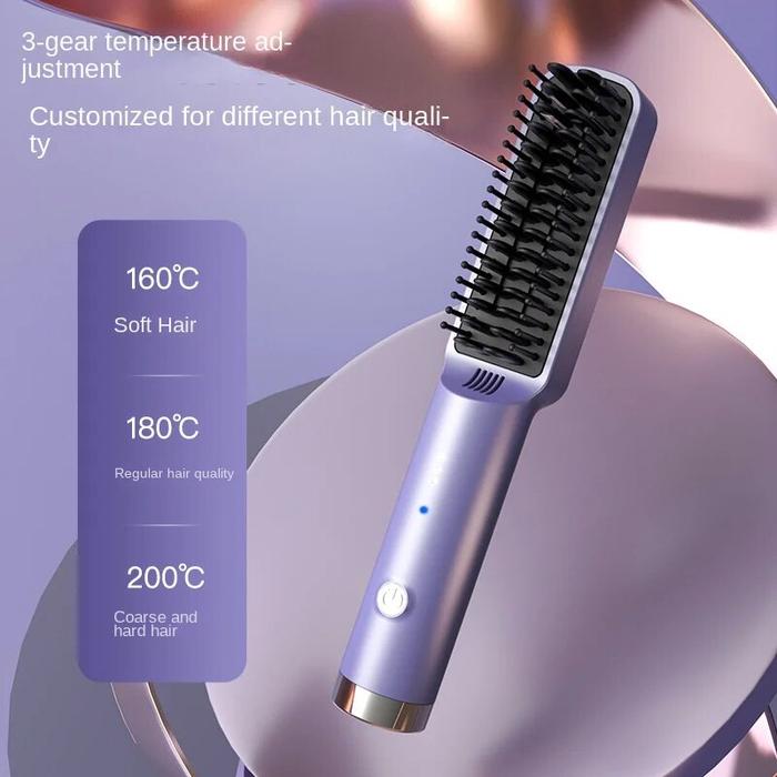 Sisir rambut lurus elektrik, sisir rambut lurus keriting, sisir dua