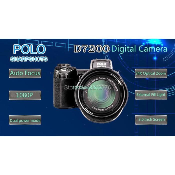 Kamera Video POLO D7200 Kamera Profesional Fokus Otomatis 33MP Lensa