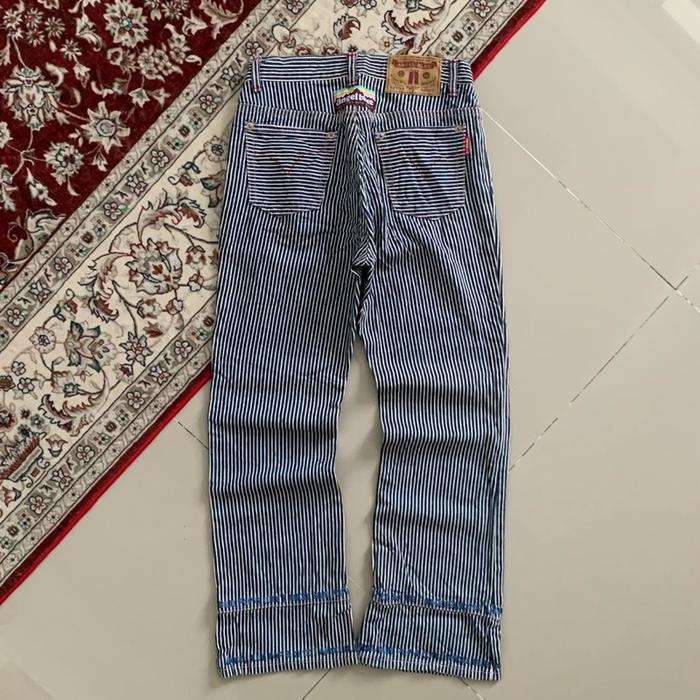 Angel Blue Hickory Stripe Bootcut Pants