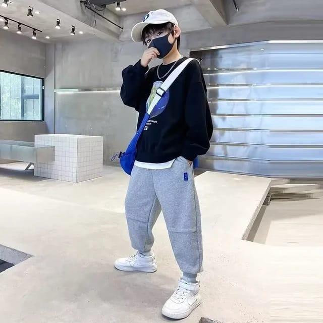 Hoodie Anak Terkini Sweater Cewek Cowok Design GLOBE TNF Baju Tebal Musim Dingin Atasan Lengan Panja