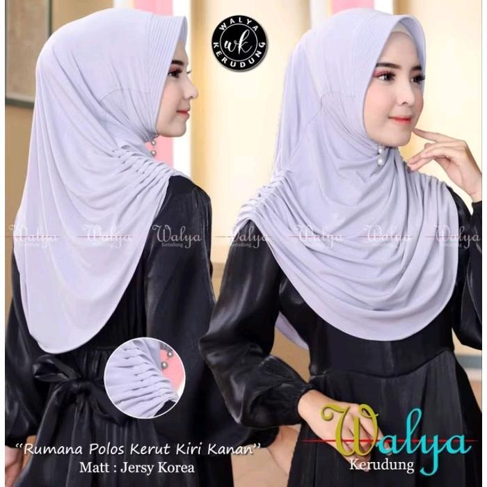 Kerudung Hijab Bergo Rumana Bahan Jersey Korea Walya kerudung