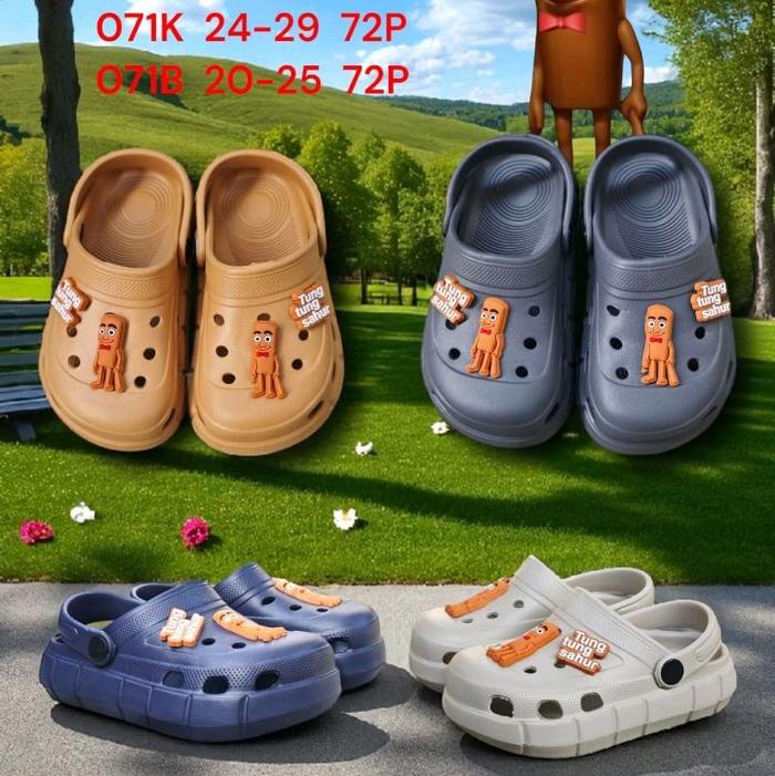 Sandal Sepatu Selop Baim Viral Anak Laki-Laki dan Perempuan Usia 2-5 Thn Karakter TungTung Sahur Kar