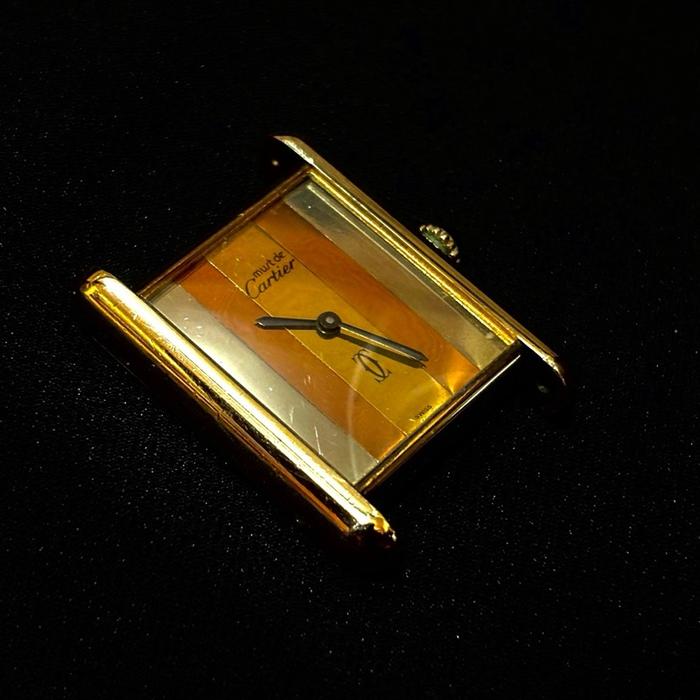 Jam tangan cartier tank trinity dial rare