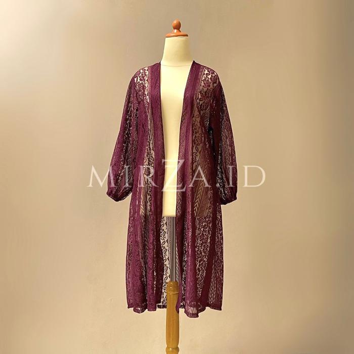 Mirza.id Outer Tunik Brokat | Outer Lace Premium | Tunik Kondangan | Tunik Pesta | Outer Brokat Prem