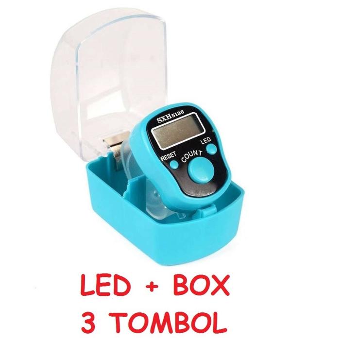 Tasbih Digital LED Dengan Box Muslim Bulat