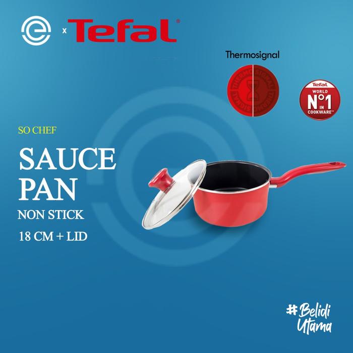 TEFAL Panci Saucepan 18CM + LID - So Chef
