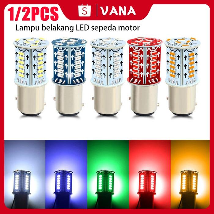 VANA Lampu Rem Sepeda Motor Baru Berkedip 1157 30SMD Lampu Rem Air Mengalir Berkedip