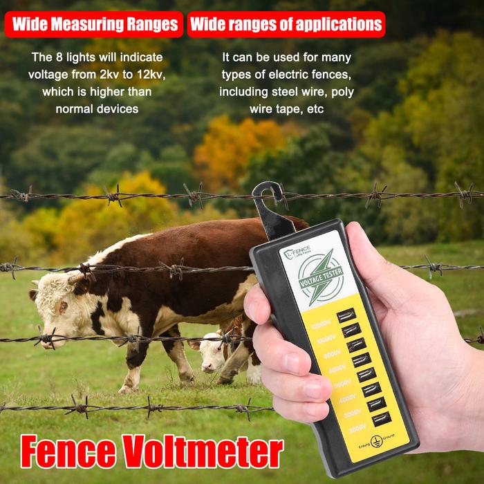 2KV~12KV Ranch Fence Voltage Tester Neon Indicator Lights Waterproof