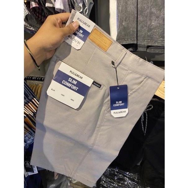 Celana Chino pendek pria pull&bear premium celana pull and bear