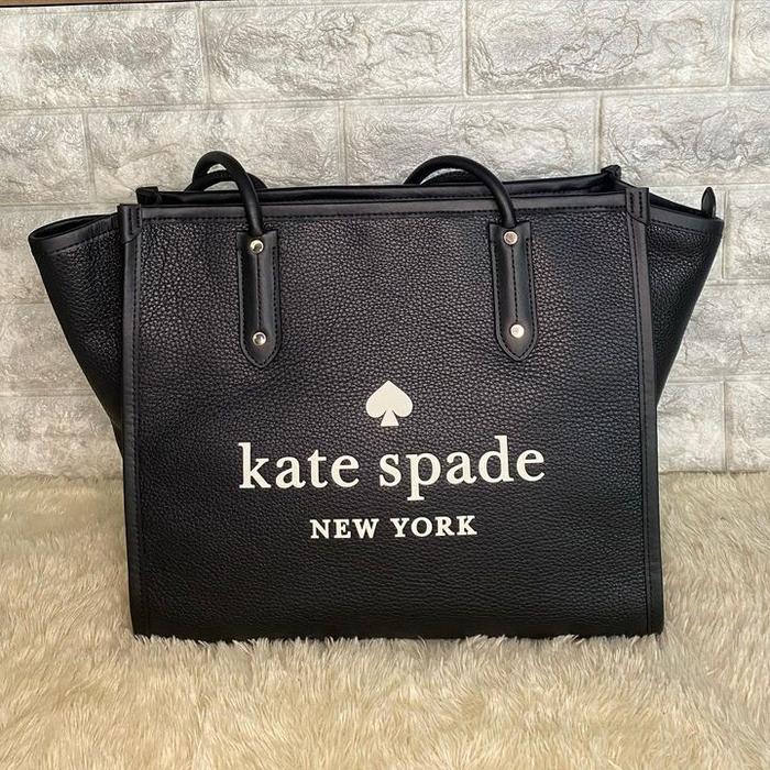 0612-019 KS ELLA TOTE BLACK LARGE NEW YORK