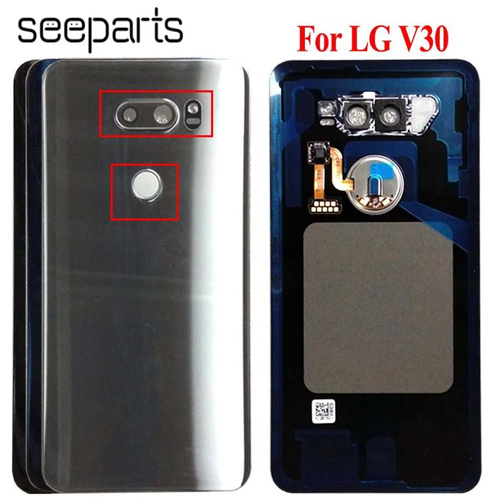 For LG V30 Back Cover Battery Cover Door Rear Glass Housing Case For