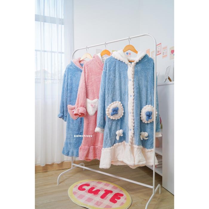 Balmutlucu | Onesie Piyama | Baju Tidur Daster Kostum Model Terusan Dress Rok Gaun Lengan Panjang Ho