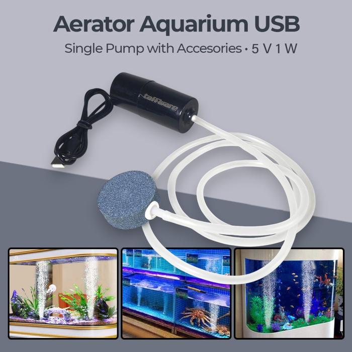 Mtos Mall | Pompa Udara Aquarium | Aerator USB 5V | Pompa Gelembung Ikan