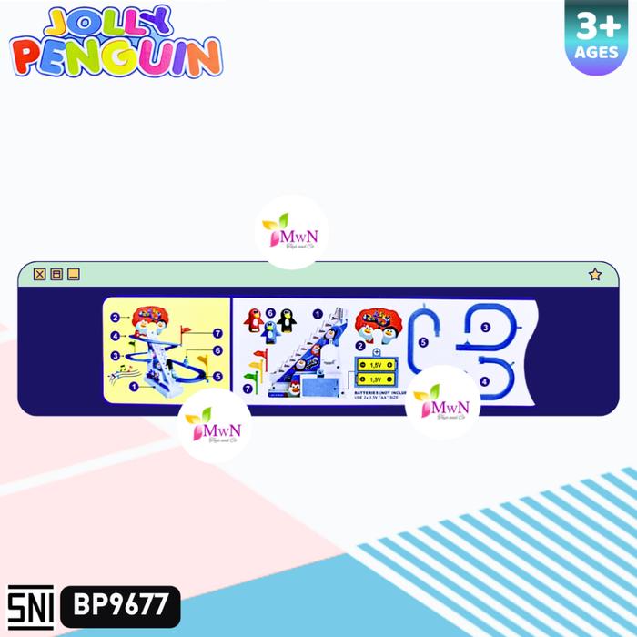 MWN.TOYS Mainan Music Track WoW Peguin No 668-1
