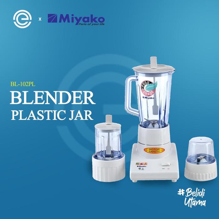 Miyako Blender Plastik 1 Liter 250W Dry & Wet Mill