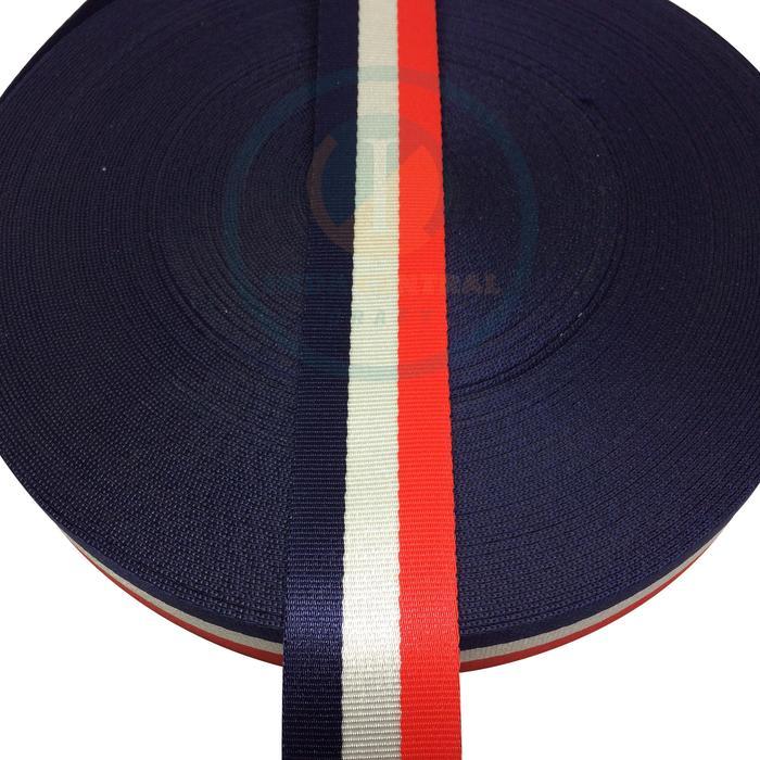 BERGARANSI METERAN TALI WEBBING TAS BAHAN NYLON LEBAR 3.8 CM MOTIF BENDERA