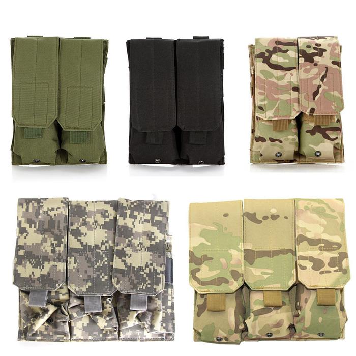 Molle 5.56mm 7.62mm Magazine Pouch Double Triple Bag AK47 74 M4 AR 15