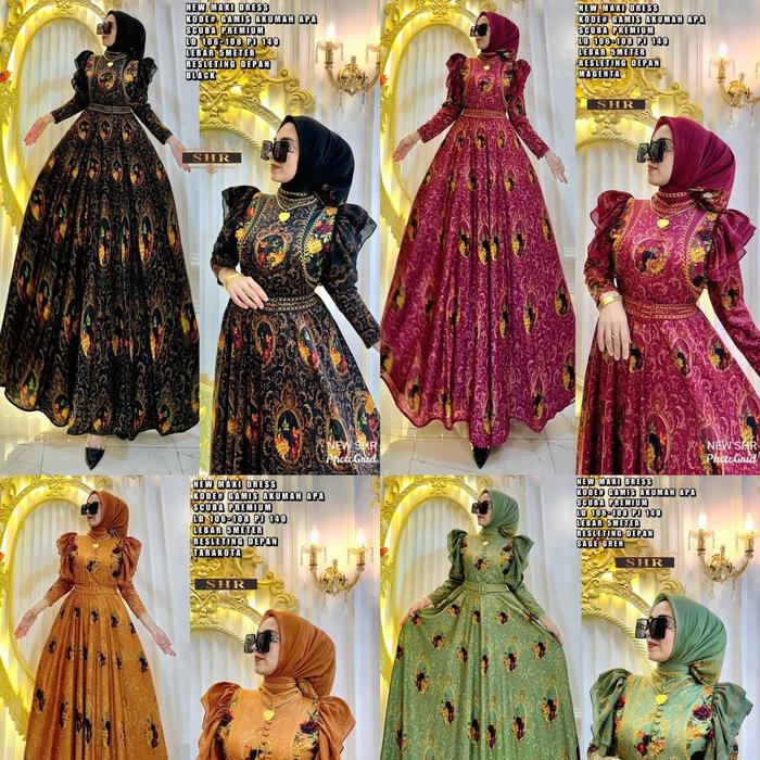 NEW SHR MAXI DRESS SCUBA GEWER ORI SHR