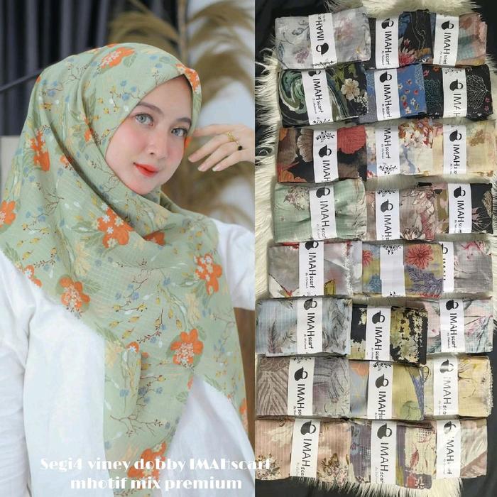 hijab Imah scarf paket hemat sekali co dapte 3pcs random mhotif tidak bisa pilih