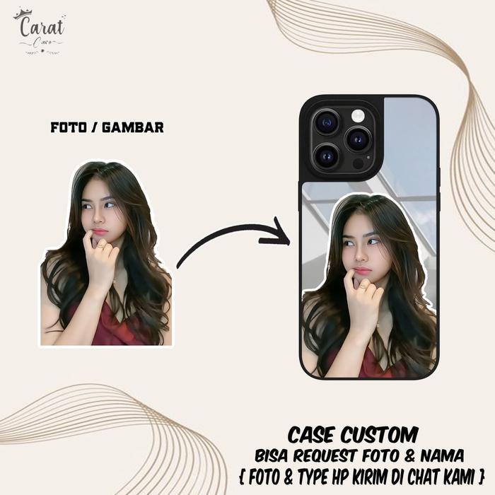 Custom Case Mirror Premium Matte Hard For Sam Opp Viv Xiao Inf Real Ip Tecn Ite - Kesing Kaca - Case