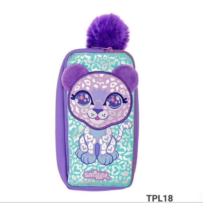 GRATIS ONGKIR Tas Anak Sekolah SD Ransel Backpack Luncbag Pencil Case Leopard Purple