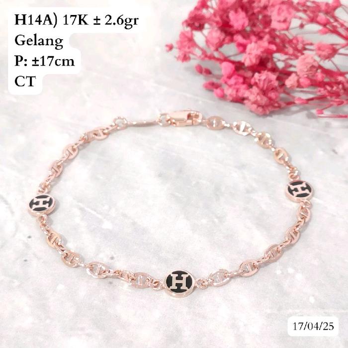 gelang rantai hermes fasion model terbaru kadar17k