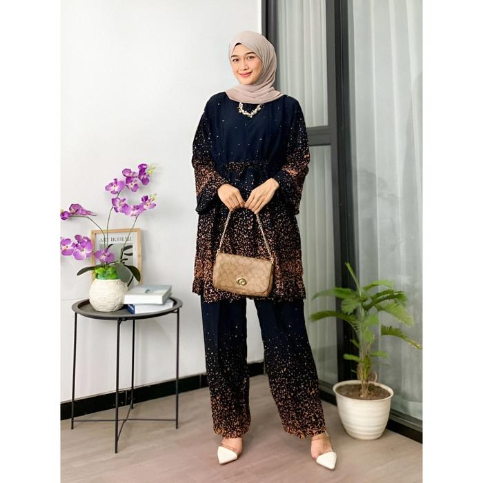 Tunik Tunic Baju Atasan Setelan One Set Lebaran Hari Raya Idul Fitri Terbaru 2026 Wanita Muslimah Re