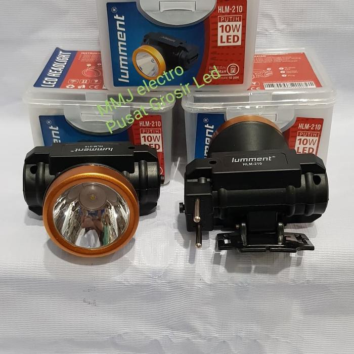 Senter Kepala Lumment 10 Watt Putih HLM 210 - Headlamp Lumment 10 watt