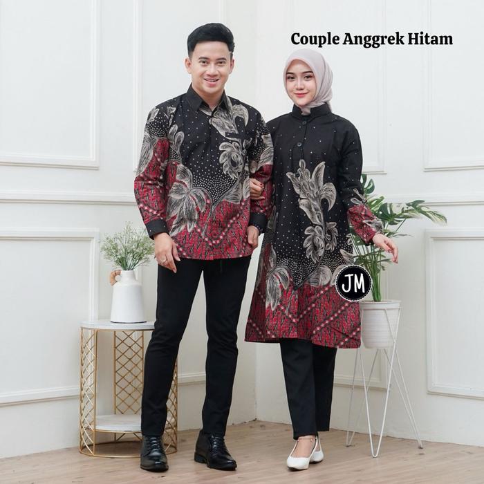Batik Couple Bunga Anggrek Hitam