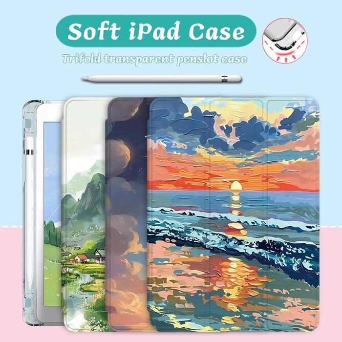ipad case\ trifold case with slot pena ipad air 5 case Air 4 3 2 1 gen 9 8 7 Air 11 2024 M2 M4 iPad