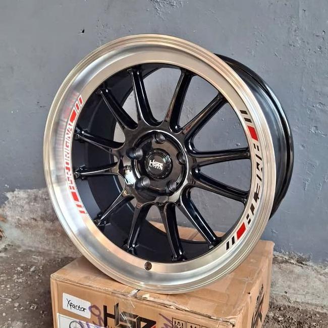 Velg Mobil Racing R16 Ukuran Standart Innova Terios Rush Ertiga Hsr Ameth R16 Black Polish