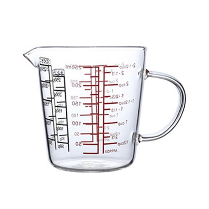 250Ml Glass Measuring Cup Milk Jug Heat Resistant Glass Cup Measure