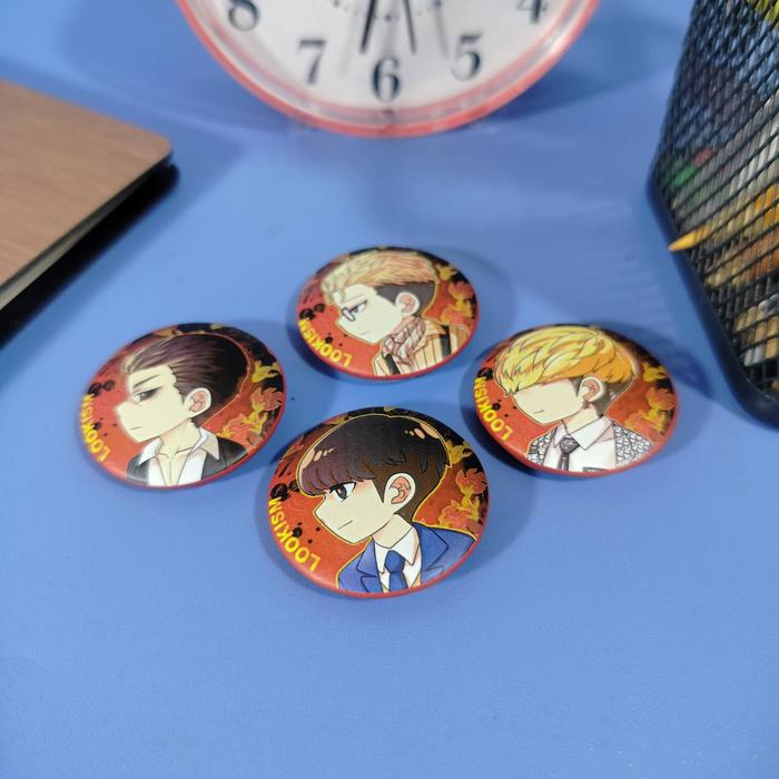 Mini Size "32 x 32 mm" PIN Karakter Manhwa Lookism - PIN Peniti Bross Anime - Jay Hong Jong Goen