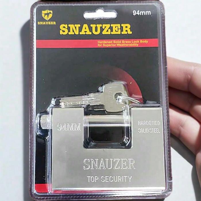 SNAUZER Gembok Stainless 94 mm 5kunci Top Security Anti Karat maling Rumah Pagar Panser Panzer Jumbo